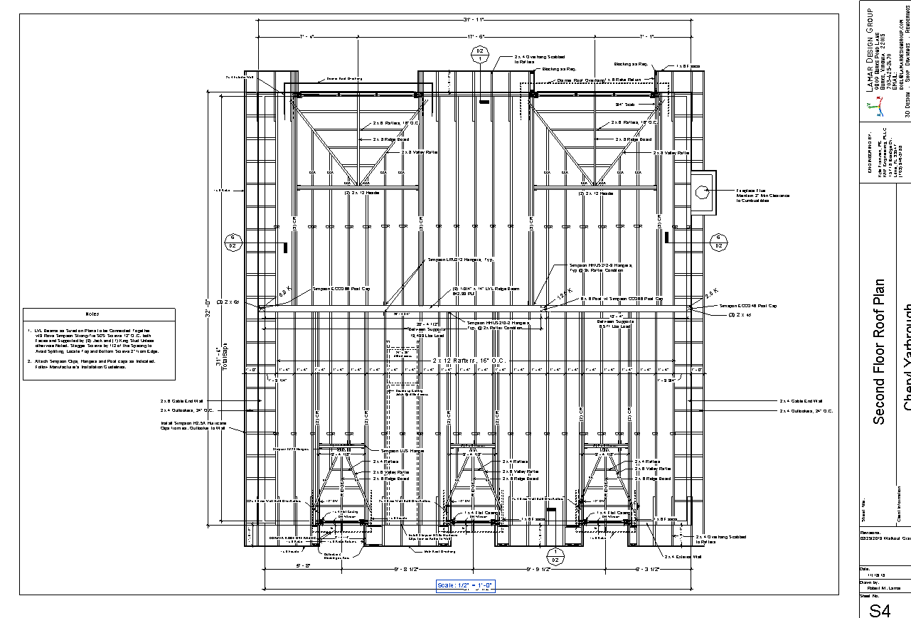 Main Roof Framing Plan